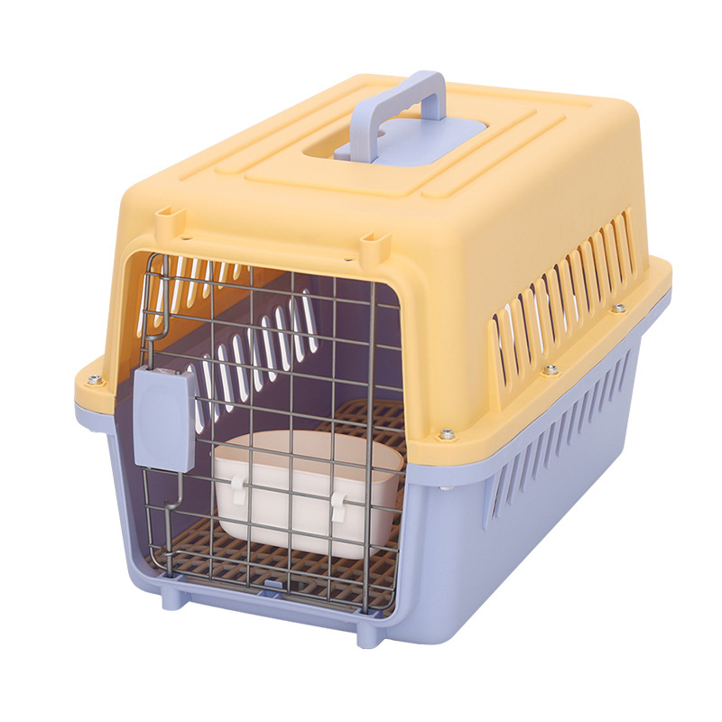 Mascota caja de vuelo peluche transporte aéreo coche perro jaula envío mediano pequeño perro gato jaula portátil excursión