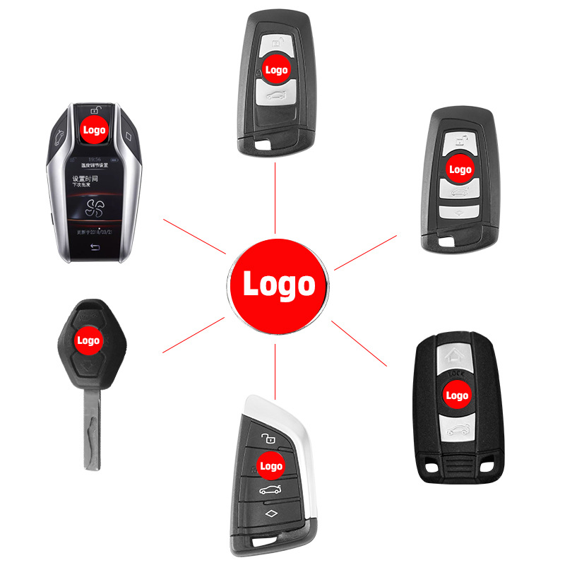 Adecuado para el etiquetado del control remoto de la etiqueta de la llave de BMW Serie 3 Serie 5 Serie 7 X3X5X6 Logotipo de la carcasa de la llave Metal