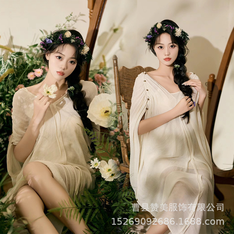 影楼の新型の早春の小清新な妊婦は服を撮影します。