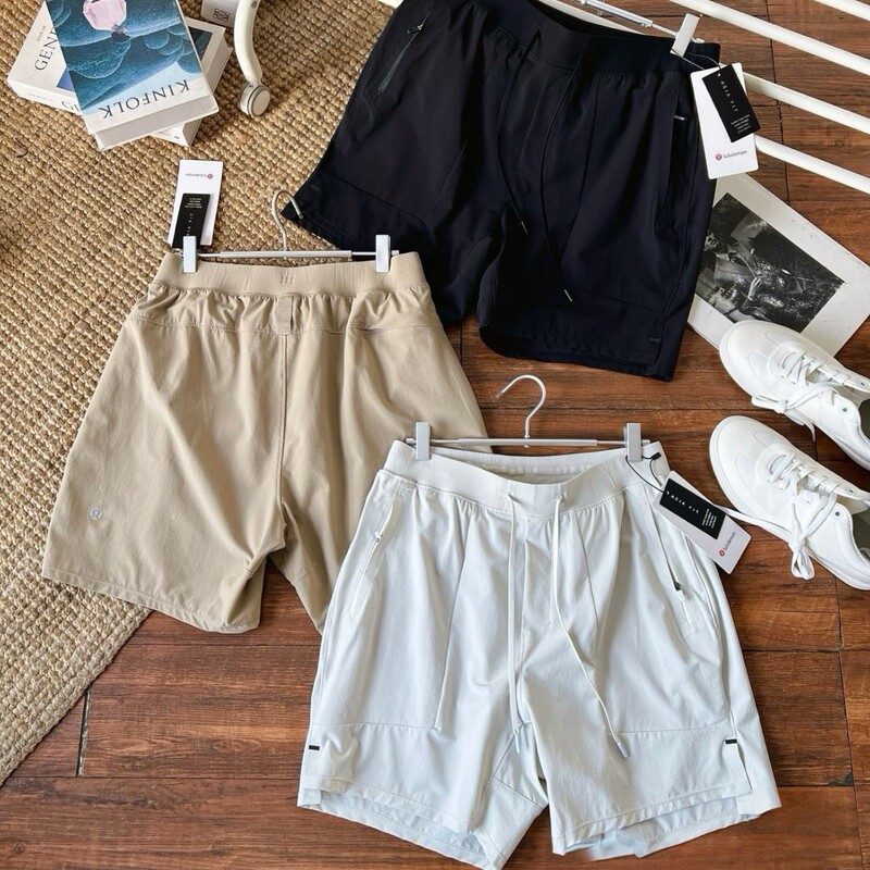 With Label Lu Cross-Border Ltt Men's Summer Casual Sports 7inch Shorts Without Lining, Lightweight, Quick-Drying, Breathable, Fitness Shorts With Label Lu Cross-Border Ltt Men's Summer Casual Sports 7inch Shorts Without Lining, Lightweight, Quick-Drying, Breathable, Fitness Shorts