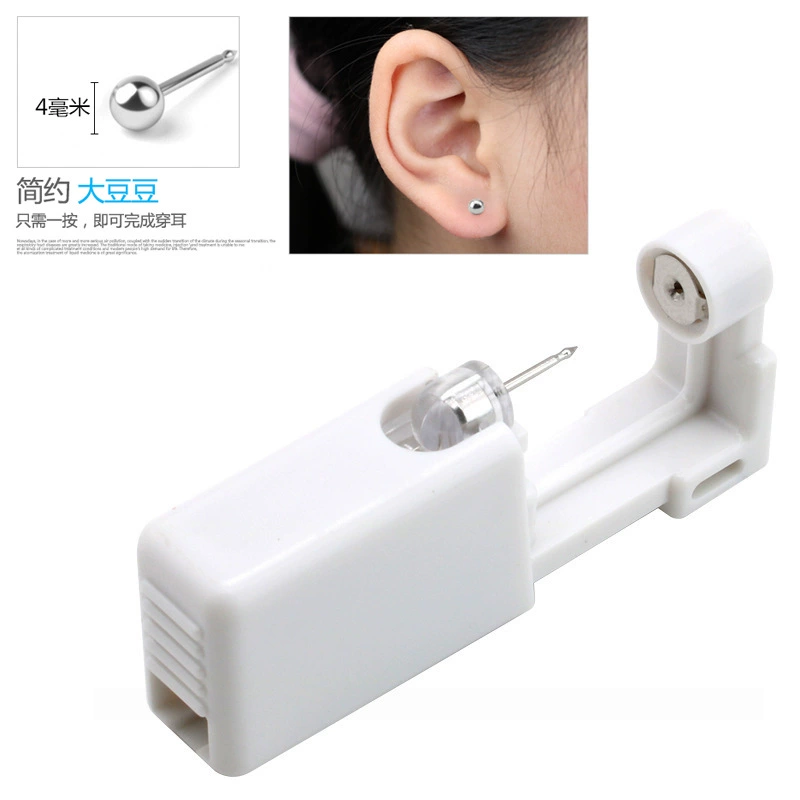 Disposable Ear Piercing Kit, Single-Use Piercer with Studs, Multiple Colors, Compact 5.8×2.3×1.2 cm