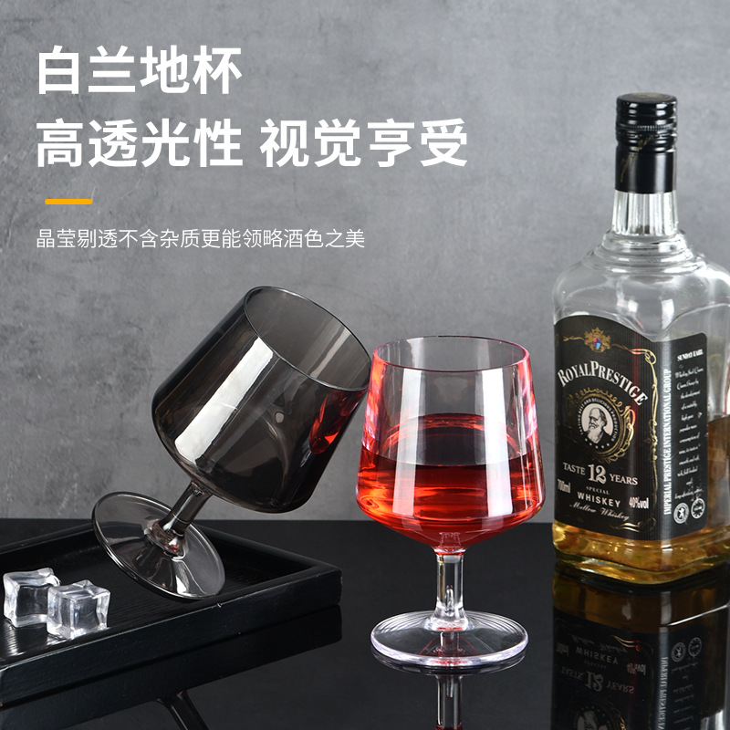 Vaso de vino europeo creativo de plástico casero tazas de vino de brandy tazas de whisky bar tazas de vino