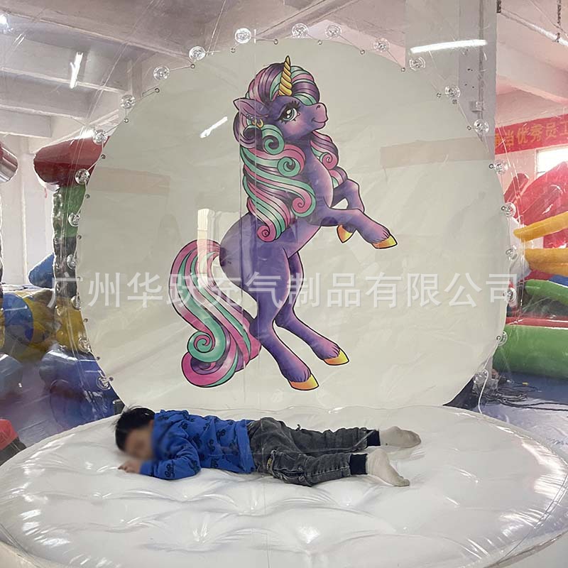 圣诞节气模 充气雪花球pvc充气展览球水晶透明球商场酒吧装饰气模