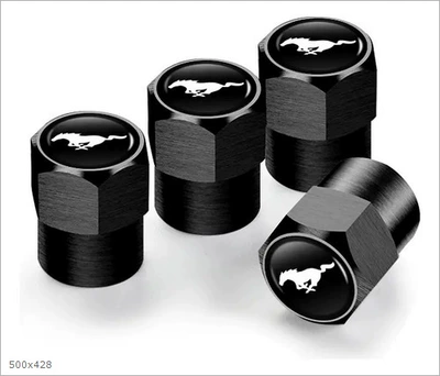 Car Electric Vehicle Tire Valve Cap Personalized Valve Core Decoration Modification Universal Type Ford Mustang (valve) - mustang-4-capsules
