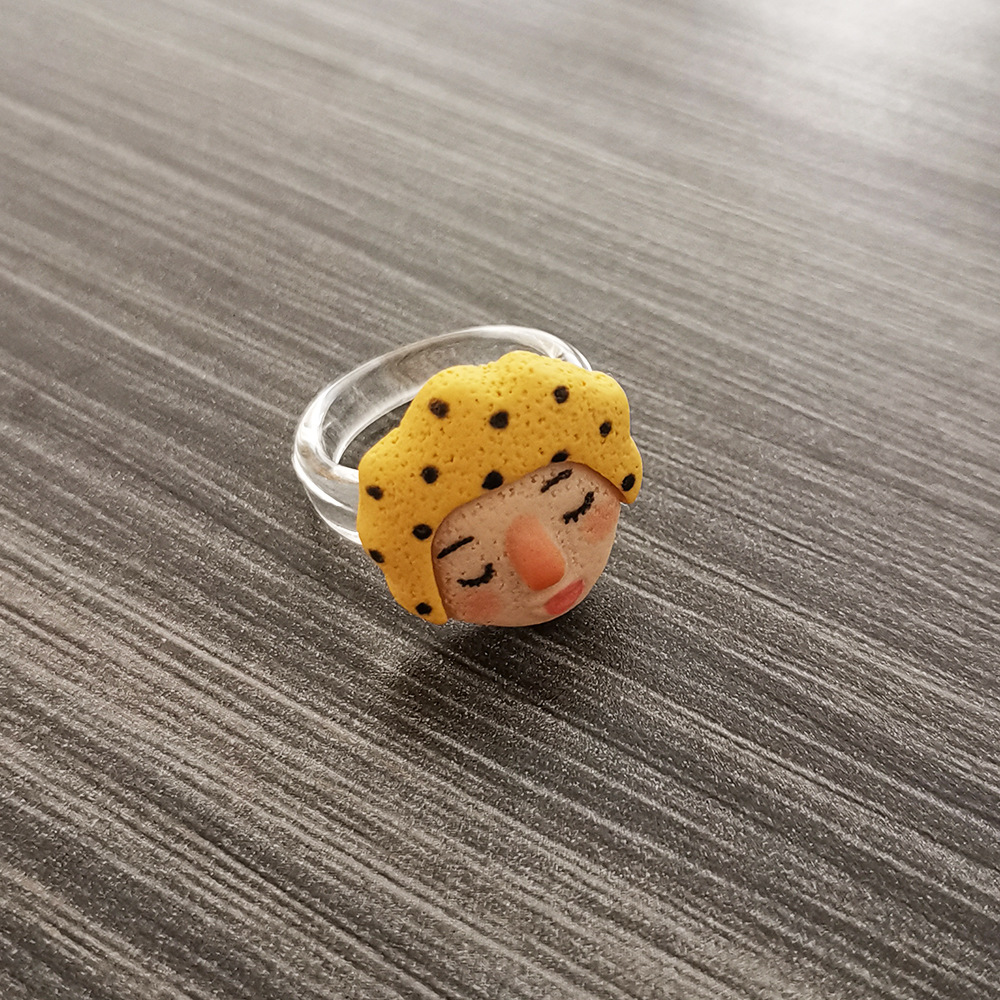 Wholesale Jewelry Cartoon Character Avatar Resin Ring Nihaojewelry display picture 7
