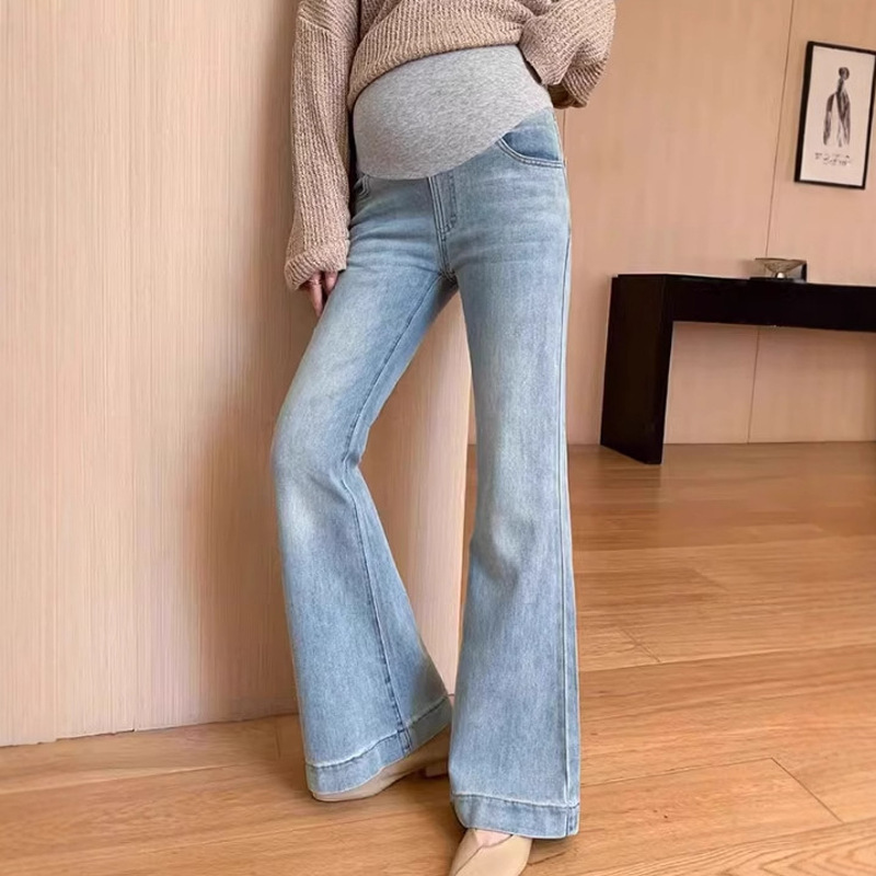 Maternity Jeans for Spring and Summer, Non-Tightening, Early Pregnancy, Flared Leggings, 2025 New Thin Style Maternity Jeans for Spring and Summer, Non-Tightening, Early Pregnancy, Flared Leggings, 2025 New Thin Style