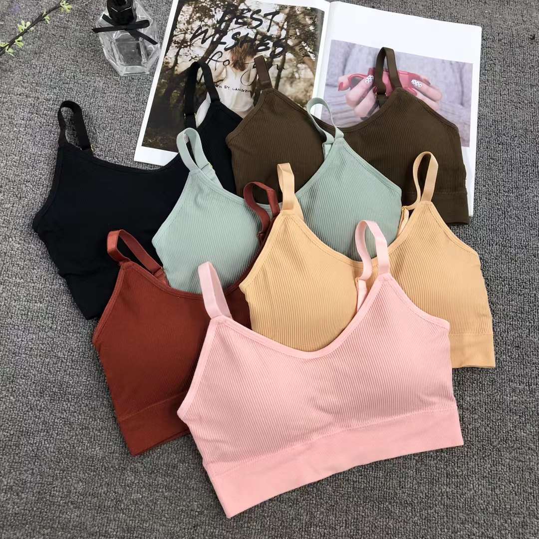 Nueva inconsútil alto elástico belleza de alta calidad las mujeres chaleco inalámbrico yoga sujetador ropa interior deportiva al por mayor