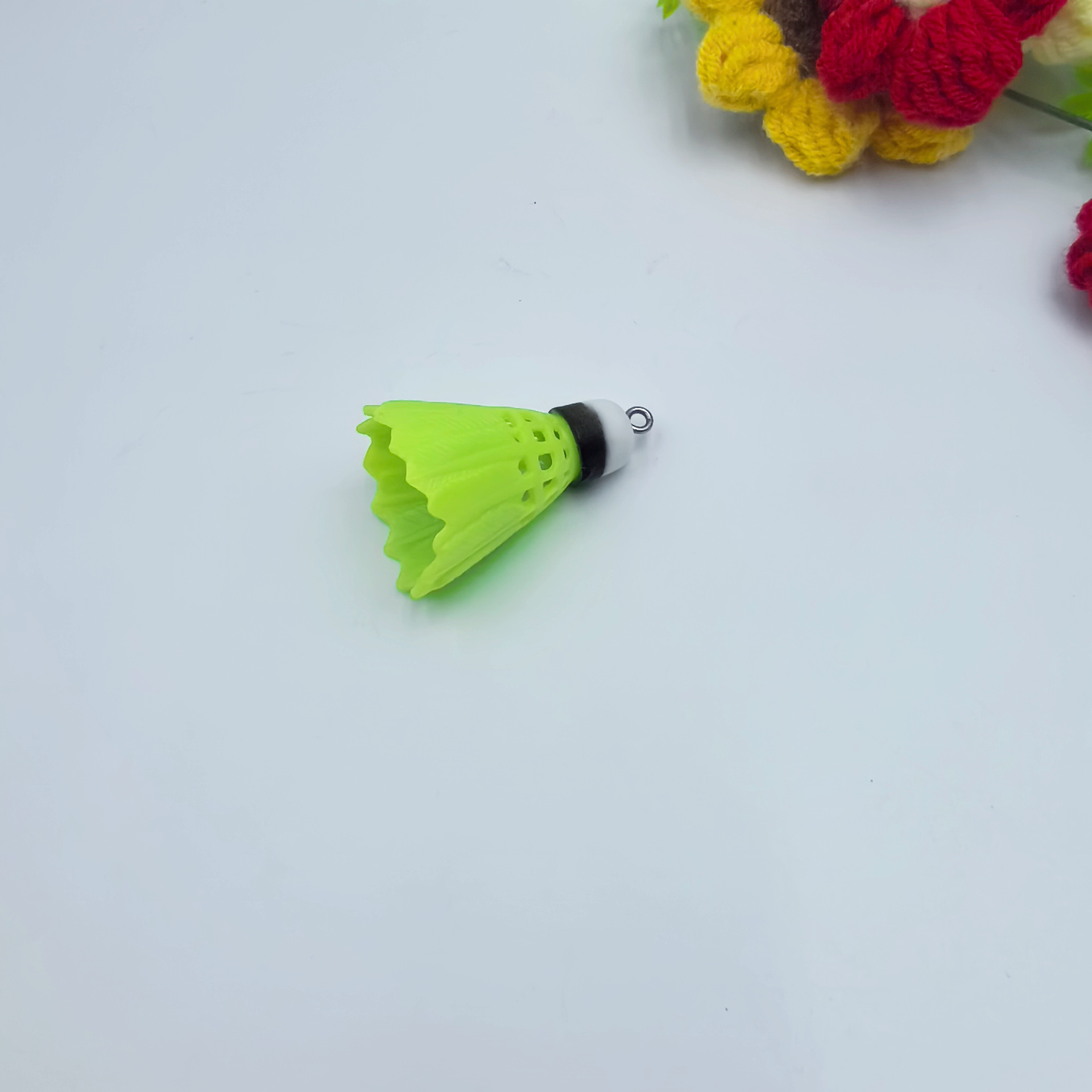 Mini pequeño tamaño de simulación de bádminton llavero colgante adornos deportivos ventiladores pequeños regalos transfronterizos