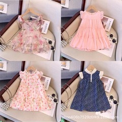 女童连衣裙夏装2025新款小女孩洋气公主裙儿童裙子童装女夏天衣服