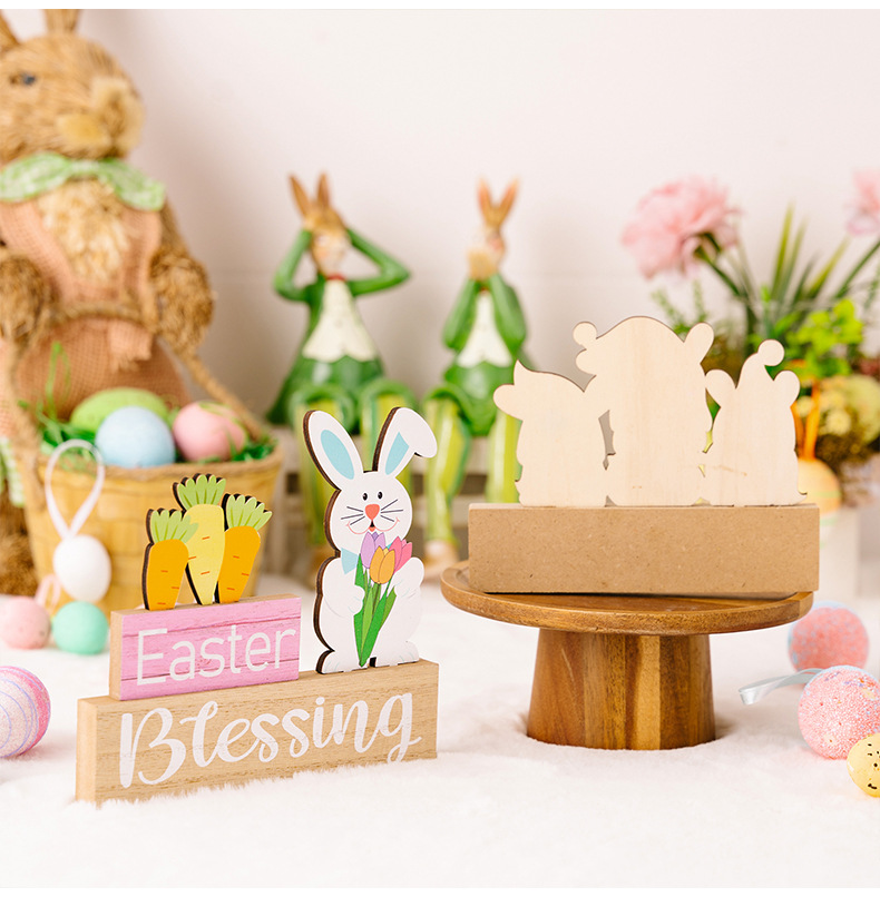 Easter Letter Wood Party Hanging Ornaments 1 Piece display picture 6