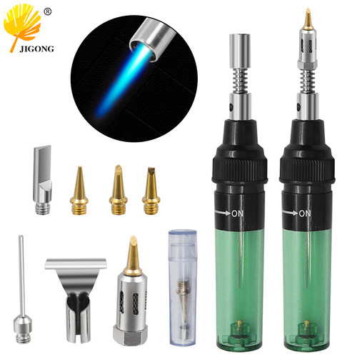 Portable small gas soldering iron, household welding repair soldering iron tool, pen-type gas soldering iron, flame gun