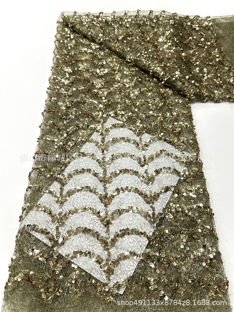 Hermosas piezas de tela de red de rasguño lujoso ligero vestido de fábrica de tela de baile al por mayor image 10