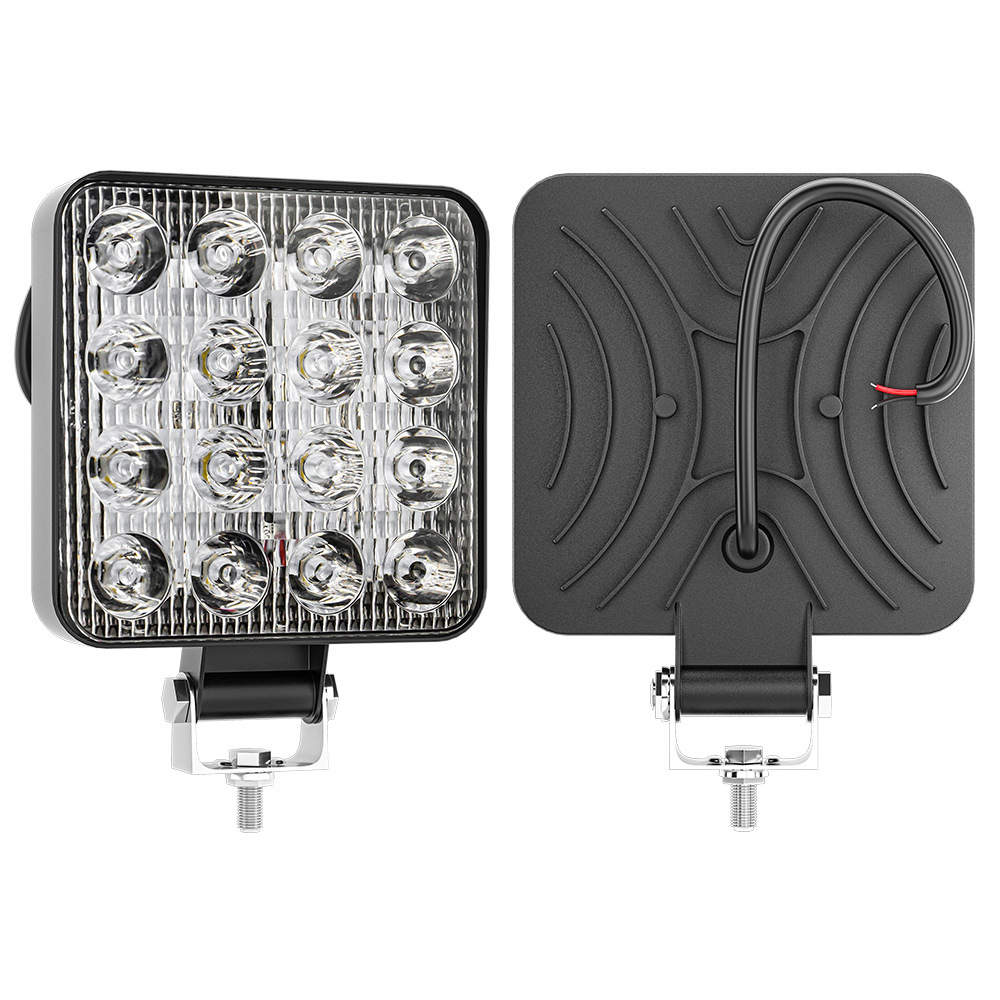 Dxz coche LED luz de trabajo 4 pulgadas cuadrado 16 luz 48W luz auxiliar modificación faro ingeniería Spotlight faro