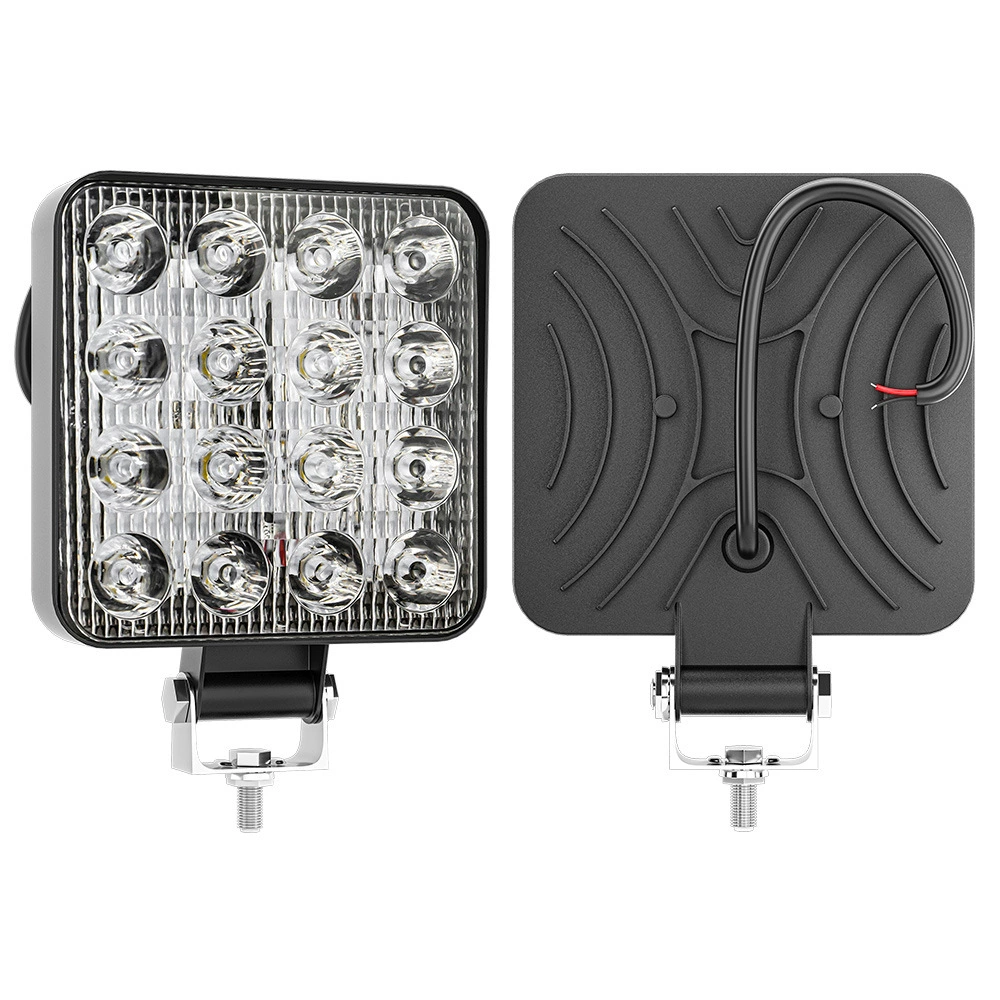 DXZ LED work square auxiliary modified lights, socket, lantern, 4inch, 48W