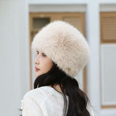 秋と冬の新しい模造キツネの毛皮の女性のモンゴル帽子厚く暖かい帽子女性の模造毛皮のファッションシンプルな漁師の帽子