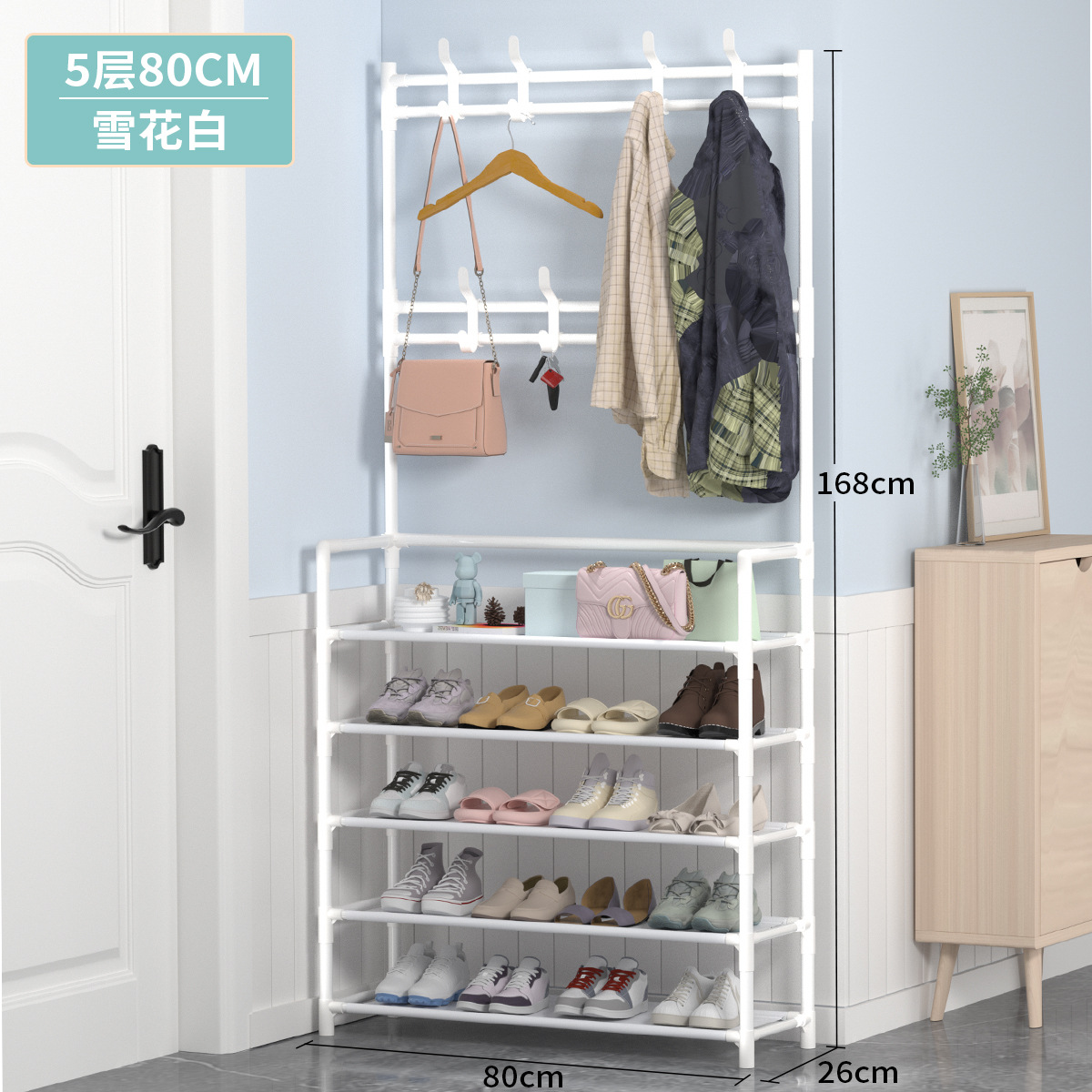 눈송이 흰색 5겹 80CM