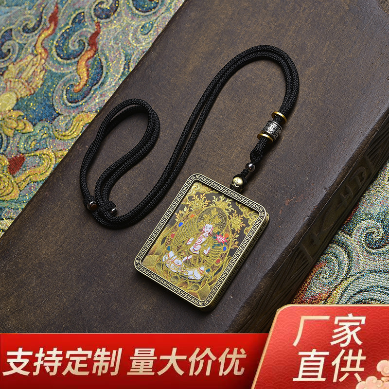 藏式唐卡六字真言脖子项链绳挂件绳子吊坠挂绳玉石挂坠配绳可调节|undefined