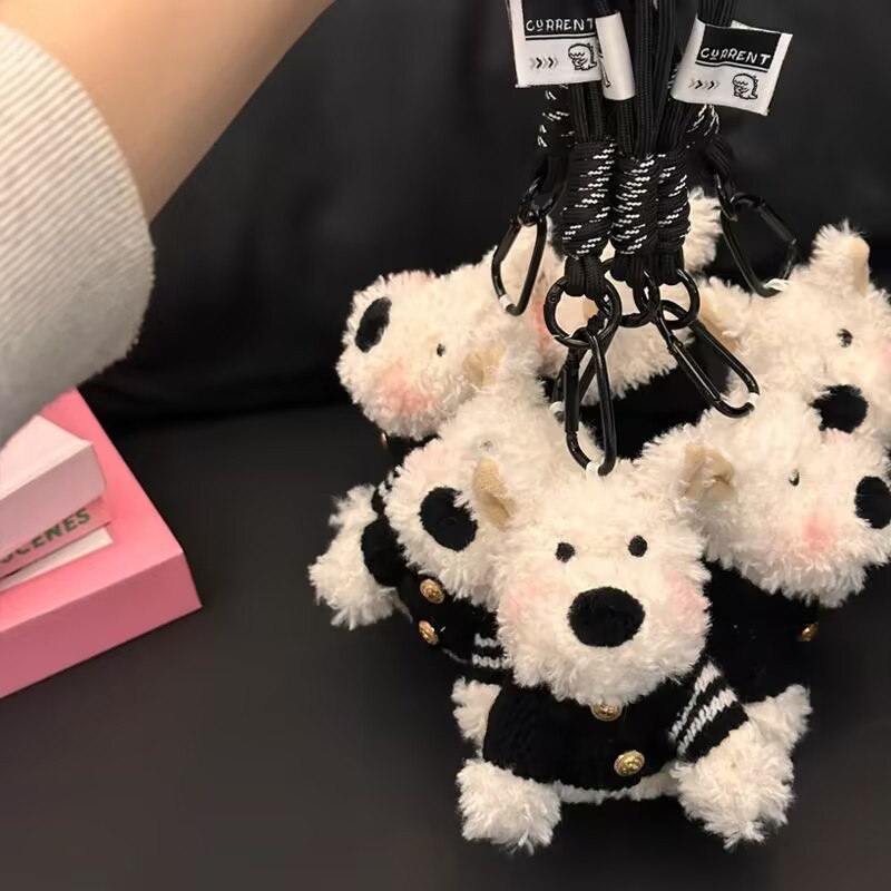 검은 줄무늬 웨스트 하이랜드 펜던트 - 고품질 끈