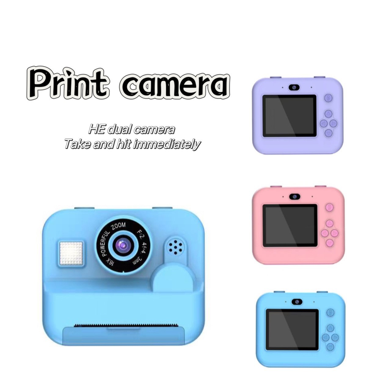 Cross-border children's mini-poly print camera HD camera multi-functional digital small SLR wholesale