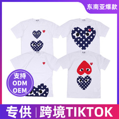 アマゾン人気日本のファッションブランド高品質カップルスタイルビッグラブカワ久プレイ純綿半袖Tシャツトップス