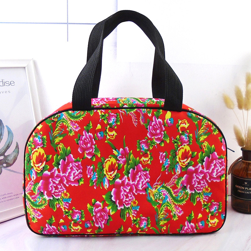 Bolsa de baño portátil noreste bolsa de baño de flores grandes bolsa de lavado de viaje para hombres bolsa de almacenamiento portátil de gran capacidad para mujeres