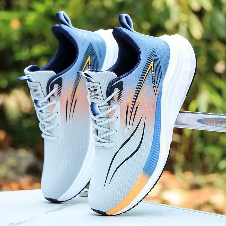 Men's Breathable Mesh Shoes, Non-Slip Rubber Sole Running Shoes, Sports Casual Shoes, Cross-Border Source Factory Dropshipping