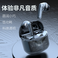 J225クロスボーダー半入耳式bluetoothイヤホン長航続大電力無線イヤホン透明華強北イヤホン