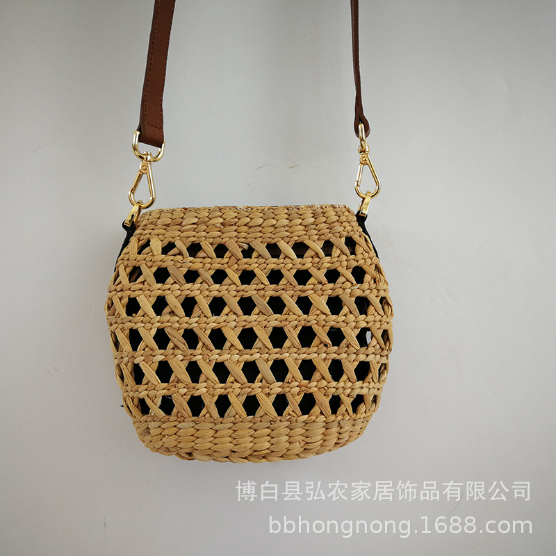 手工编织工艺女包藤条编织包水葫芦草编包包工厂批发竹编斜挎包-阿里巴巴