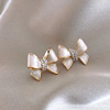 Advanced silver needle, small design earrings with bow, silver 925 sample, high-quality style