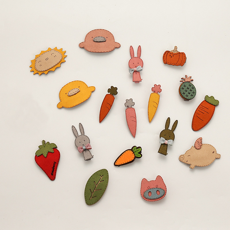 Horquilla peluda de las mujeres sombreros de estilo coreano lindo tejido de horquilla de pato amarillo flequillos clip pequeño lado otoño e invierno accesorios para el cabello mujeres