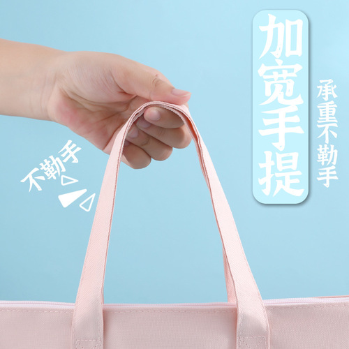Student handbag tutoring bag hand female canvas homework bag first grade primary school student tutoring document bag storage bag