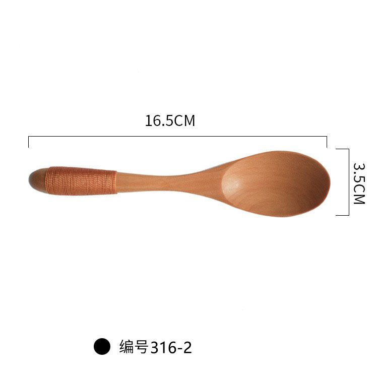 16.5*3.5cm 오래된 페인트 반원 손잡이 숟가락-316-2
