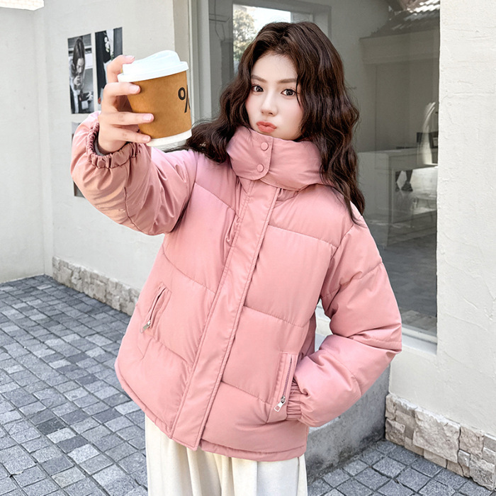 今年流行的短款连帽羽绒棉服宽松棉衣小个子面包服加厚棉袄外套潮|undefined