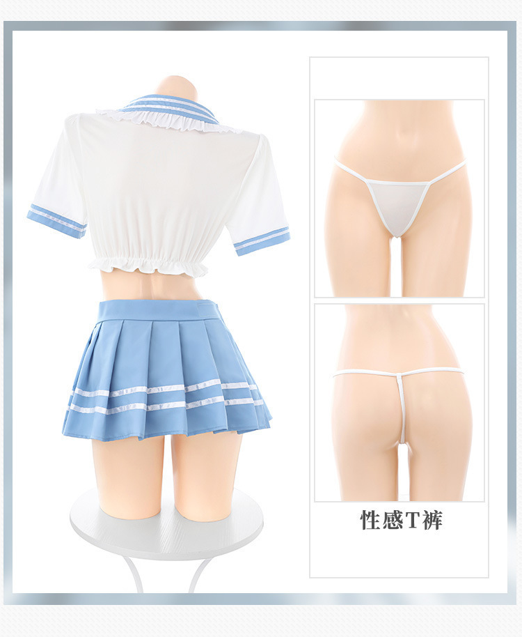 Feimu Selects JK Uniform Costume Set with Pleated Skirt, Tie and Thong — detail image 22