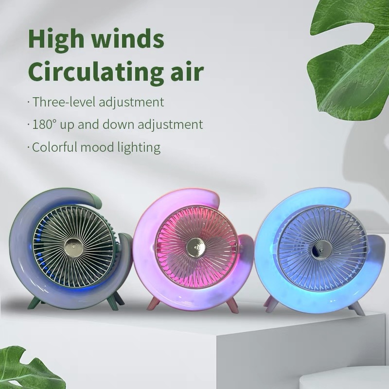 Transfronterizo red roja color hippie linterna ventilador de escritorio ventilador de mesa de carga USB dormitorio de oficina ventilador de circulación de aire