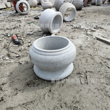 厂家批发花岗岩柱基石空心柱础柱脚石 寺庙圆形雕花石柱礅柱顶石