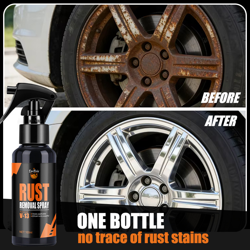 Ryekew Wheel Rust Removal Cleaning Spray, Decontamination, Polishing and Maintenance of Wheel Hubs, Car Wheel Cleaning Agent