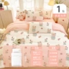 Disposable set, 3 piece set, flowered