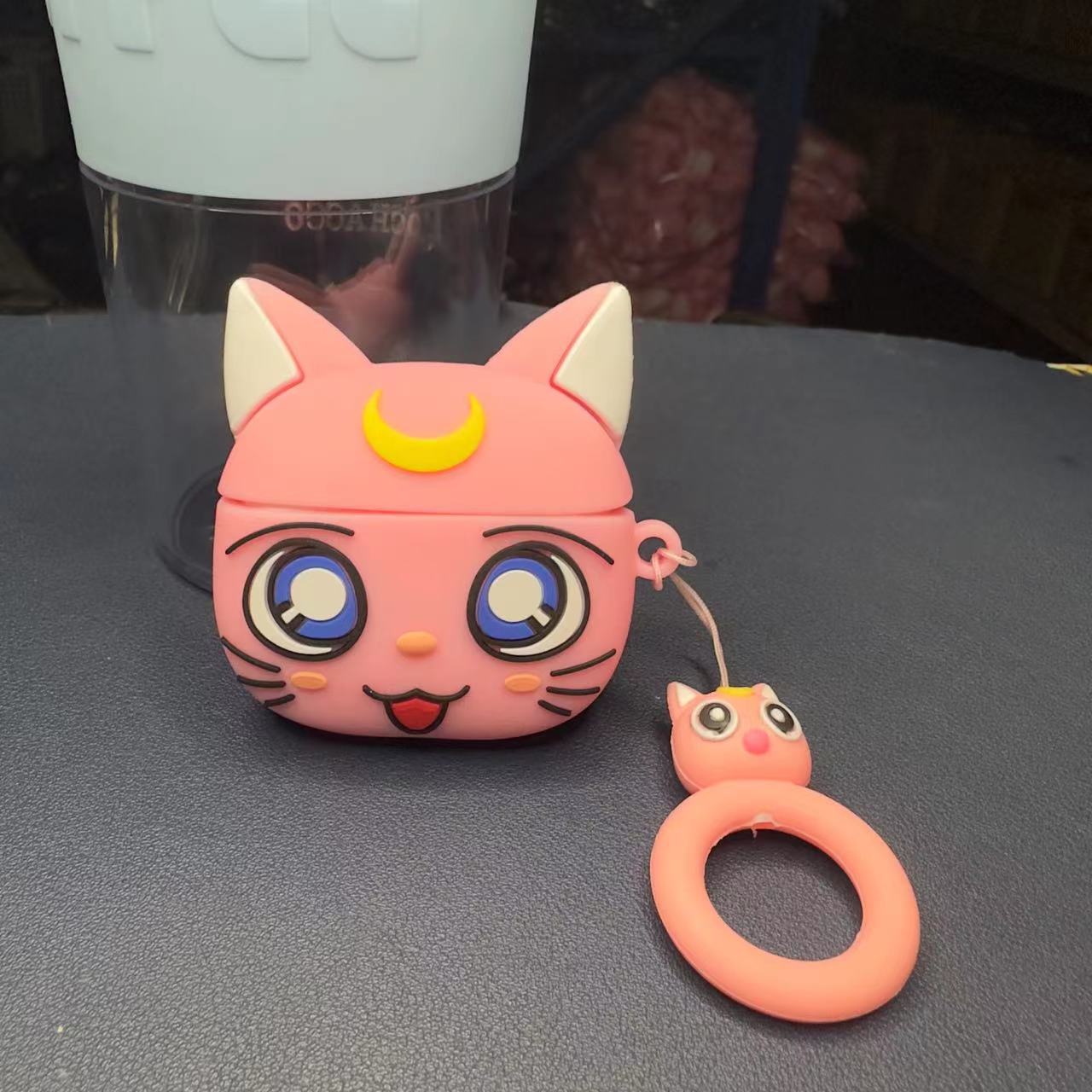 165 핑크 달 고양이