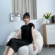 Summer Sleeveless Belly Covering Age-reducing All-match Mid-length Split dress Solid Color Casual Loose Vest Nightdress for Women