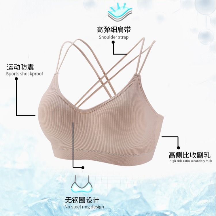 Cross-border más tamaño belleza espalda camisola ropa interior estudiante femenino tubo superior estilo coreano sujetador inalámbrico desgaste exterior correa interior envuelto pecho