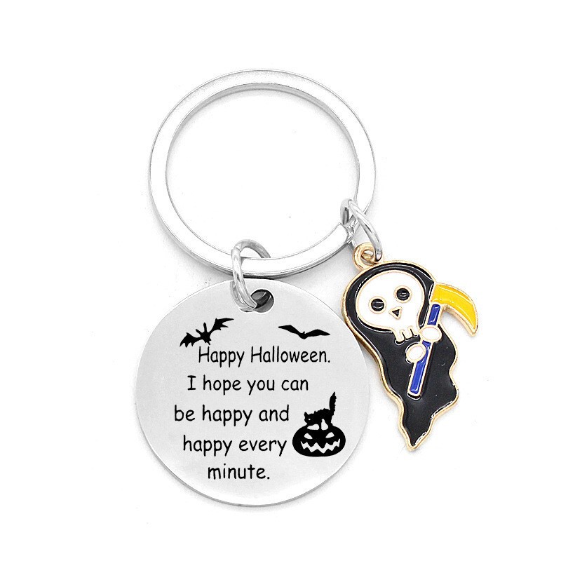 国境を越えて人気のある趣味のかぼちゃのアクセサリーがハロウィーンのキーホルダーを飾っています。|undefined