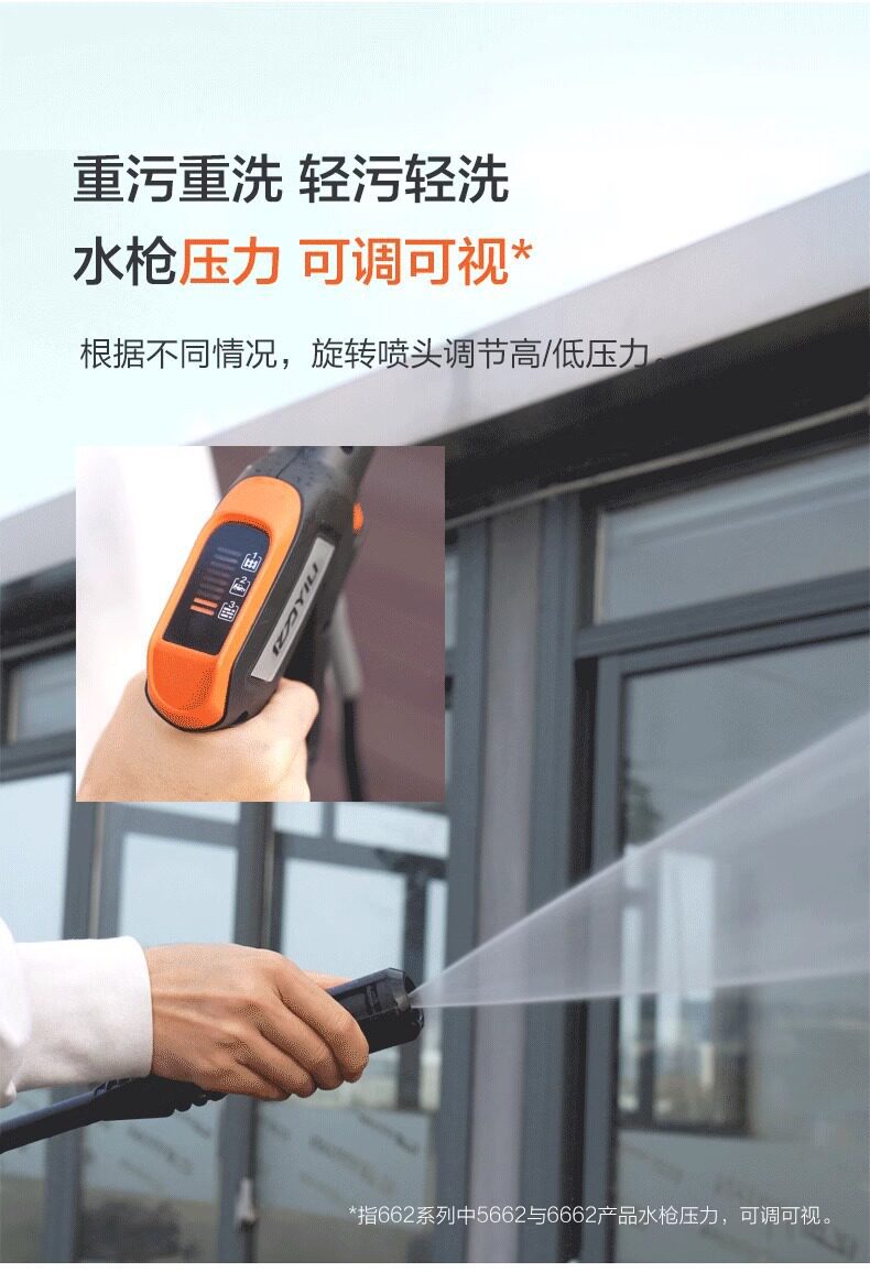Yili 5662 Series Car Washing Machine, High-Pressure Household 220V Cleaning Machine, Portable Water Gun, High-Power Car Washing Tool