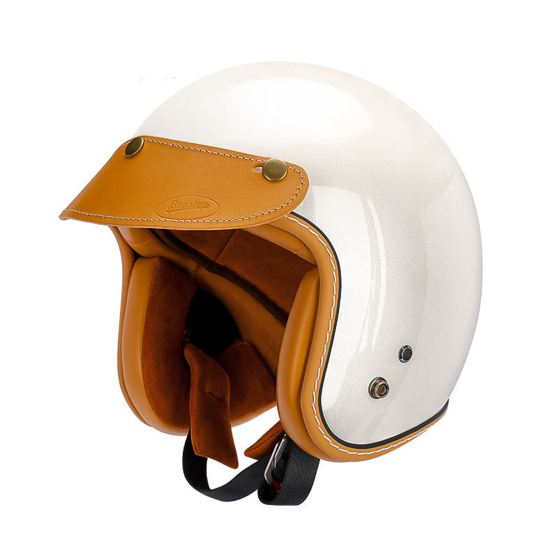 Bisley 복고풍 오토바이 헬멧 패션 할리 승마 헬멧 남여 공용 여름 전기 자동차 헬멧