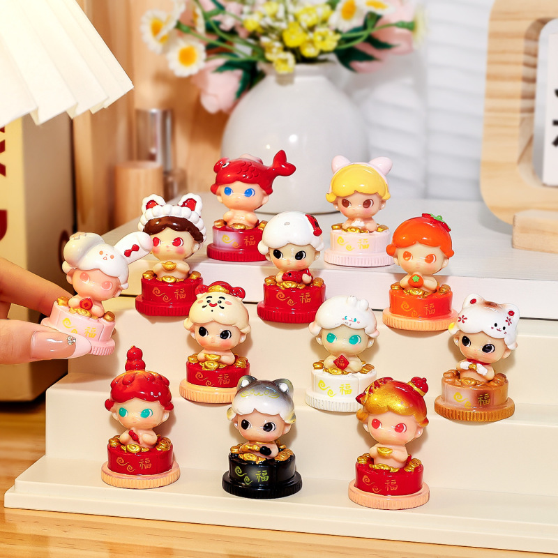 新年ギフトボックス ディディ卓上飾り かわいいフィギュア DIY樹脂工芸品 ドゥインライブ ブラインドボックス 卸売|undefined