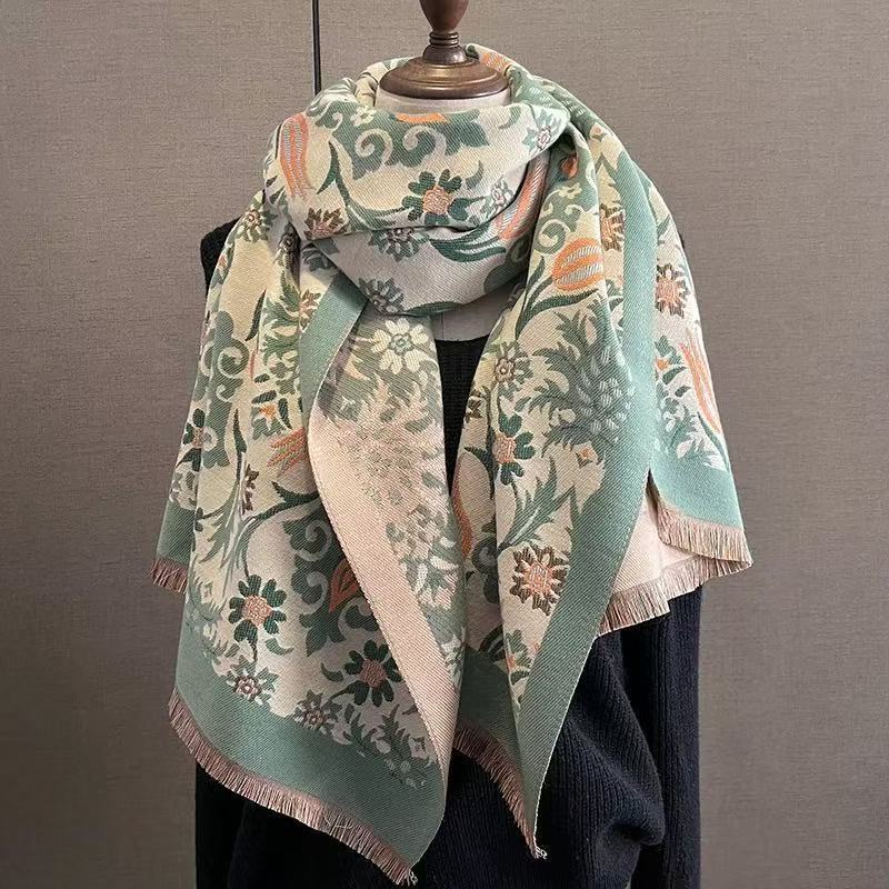 山水画はカシミヤのマフラーの女性の事務室のエアコンの部屋に似せています。|undefined