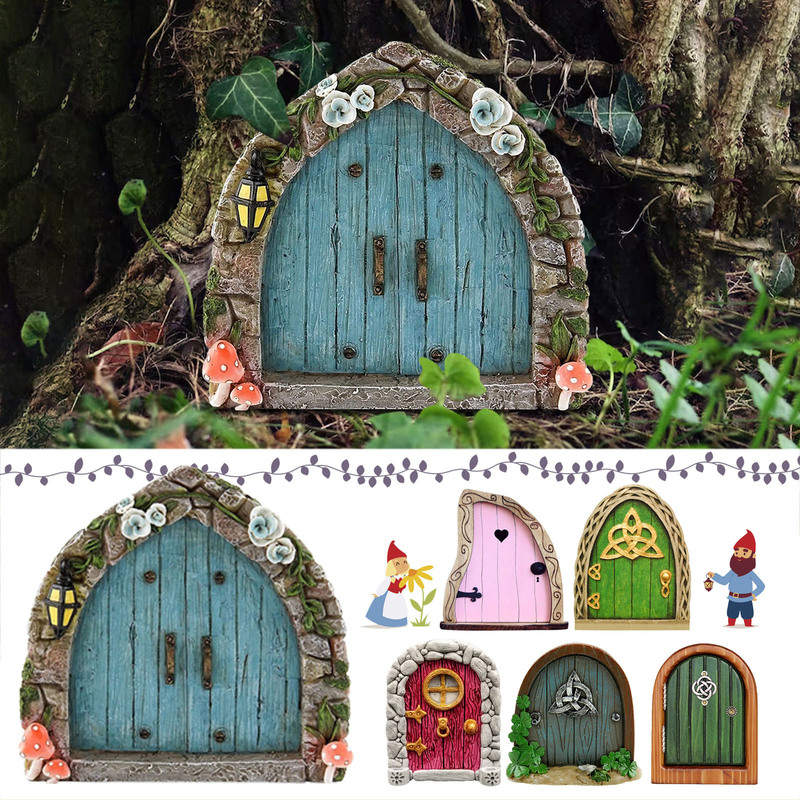 Elf Fairy Door Fairy Door Courtyard Wooden Tree Decoration Wooden Ornaments Garden Decorations Crafts