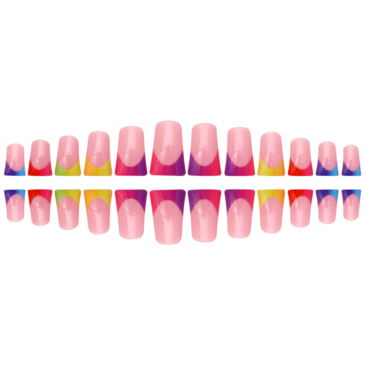 Uña de manicura desgaste colorido gradiente chino de boca de pato desgaste de manicura falsa manicura