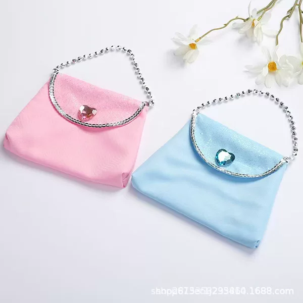 Children's Cute Flip-Over Handbag Snowflake Heart Shiny Princess Series Small Wallet