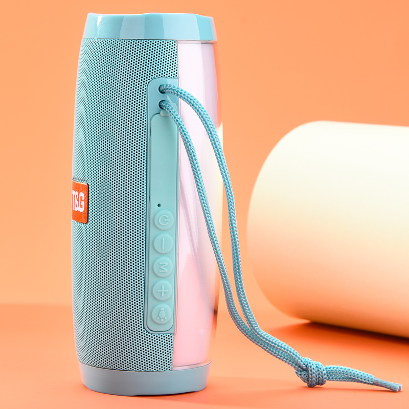 Altavoces duales transfronterizos, altavoz Bluetooth inalámbrico de alto volumen tg157, luz LED portátil para exteriores, altavoz Bluetooth explosivo